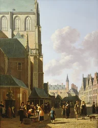 El Grote Markt, Haarlem, mirando hacia el oeste