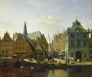 Vista del Spaarne en Haarlem, 1667