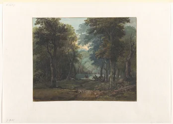 Cazadores en un bosque