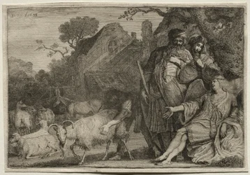 Un ángel anuncia el nacimiento del hijo de Abraham, 1638
