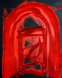 Doorway to Secrets, 2018 (arena y acrílico sobre lienzo)