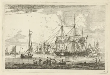 Dos tres-maestros y otros barcos Varios barcos (título de la serie)