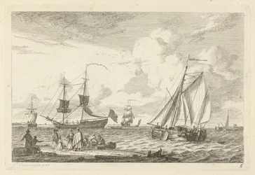 Seascape con varios veleros Varios barcos (título de la serie)
