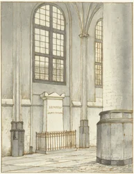 Tumba de J.M. Kemper, en la Pieterskerk Leiden