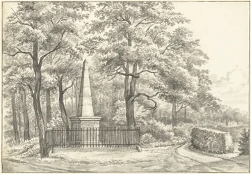 El monumento a Witte van Haemstede, fundado en 1817 por David Jacob van Lennep en Huis te Manpad en Heemstede