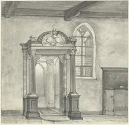 Entrada a la capilla con la bóveda funeraria de los Señores de Zandvoort, en la iglesia de Zandvoort