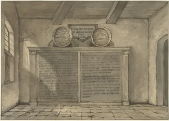 Dos lavabos de cobre en la iglesia de Loosduinen
