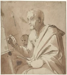 Pintor frente a su caballete