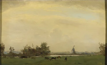 Paisaje de pradera en el Spaarne