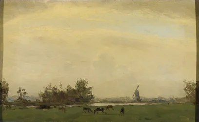 Paisaje de pradera en el Spaarne