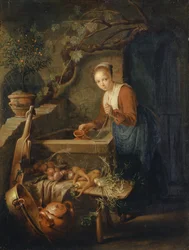 Sirvienta de cocina en el pozo, c.1650
