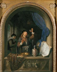 El médico (pintura sobre madera de roble)