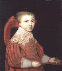 Retrato del príncipe de Nassau jugando al volante