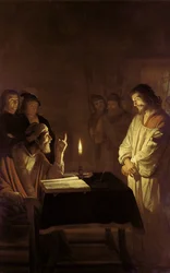 Cristo ante el sumo sacerdote, 1617