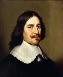 Retrato de un caballero, busto, vestido de negro