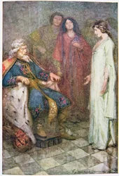 Nothing my Lord, ilustración de "King Lear" en "Stories from Shakespeare: Retold by Thomas Carter