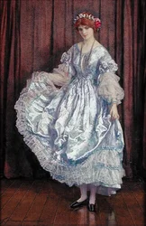 El vestido de plata (acuarela sobre papel)