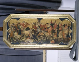 Escena de batalla con caballeros orientales, c.1425