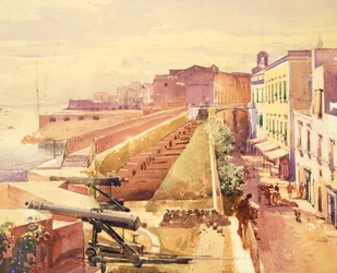 Batería en Gaeta, por Giacinto Gigante, Italia