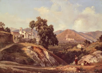 Paisaje de la región de Campania, de Giacinto Gigante (1806-1876), Italia