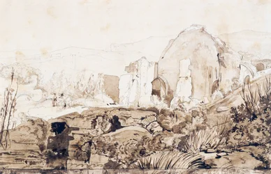Templo de Diana en Baia, c.1844