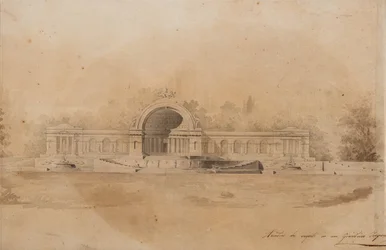 Estudio de un arco para Tsarskoye Selo