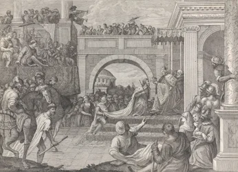 El Dogo Enrico Dandolo corona a Baldovino el primer emperador del Imperio Latino de Constantinopla, 1745-94