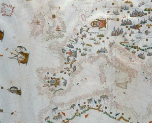 Una carta náutica, 1564
