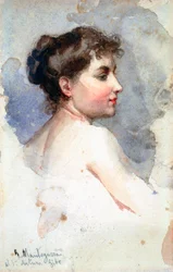 Retrato de una mujer, c1873-1920