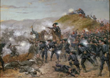 La batalla de Cernaia, último cuarto del siglo XIX (óleo sobre cartón)