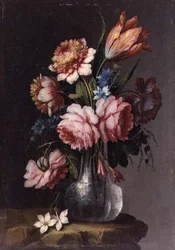 Rosas, tulipanes y peonías