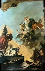 Nuestra Señora del Carmen dando el escapulario a San Simón Stock, 1749