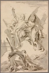 Tres ángeles apareciendo a Abraham