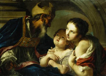 San Nicolás de Bari con dos niños
