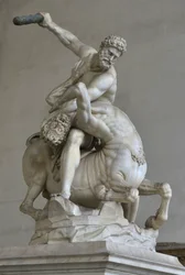 Hércules en la lucha contra el centauro Neso