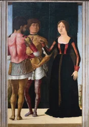 Bruto, Lucrecia y Colatino, c.1490 (óleo y temple sobre tabla)