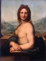 «Retrato de mujer desnuda» (Mona Vanna o Monna). Pintura de Gian Giacomo Caprotti (Salai) (1480-1524). Museo del Hermitage, San Petersburgo
