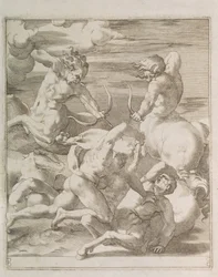 Batalla entre Hércules y los centauros