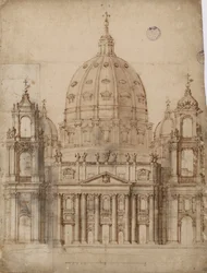 Propuesta alternativa para la fachada de la Basílica de San Pedro en el Vaticano