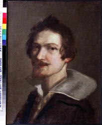 ""Autorretrato"" Pintura de Gianlorenzo Bernini, conocido como Bernini (1598-1680) alrededor de 1630 Serpukhov, Museo Estatal de Historia y Arte