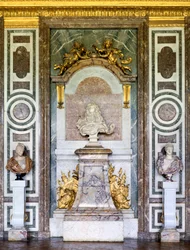 Busto de Luis XIV, Salón de Diana, Gran Apartamento, Chateau de Versailles, Francia, siglo XVII