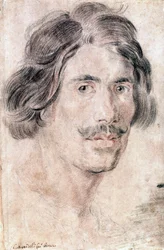 Autorretrato de Gian Lorenzo Bernini (1598-1680), escultor, pintor y arquitecto italiano. Gabinetto Nazionale delle Stampe, Roma.