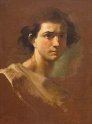 Autorretrato de joven (óleo sobre lienzo)
