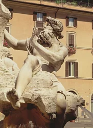 La Fuente de los Cuatro Ríos (detalle)