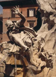 La Fuente de los Cuatro Ríos (detalle)