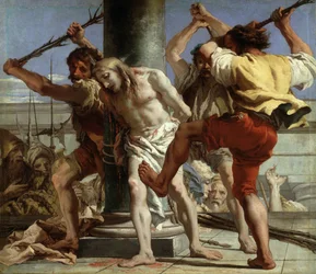 Le Christ a la colonne - Cristo en la columna - Tiepolo, Giandomenico (1727-1804) - 1772 - Óleo sobre lienzo - 124x144 cm - Museo del Prado, Madrid
