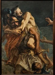 Eneas, Anquises y Ascanio, c.1773 (óleo sobre lienzo)