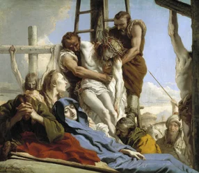 La Descente de Croix - El Descendimiento de la Cruz - Tiepolo, Giandomenico (1727-1804) - 1772 - Óleo sobre lienzo - 124x144 - Museo del Prado, Madrid La Descente de Croix