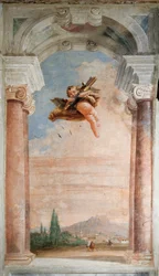 Paisaje con Cupido, de la Sala de la Ilíada en la Palazzina, 1757