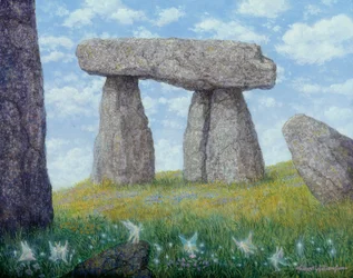 Piedras antiguas, 2001 (acrílico sobre tabla)